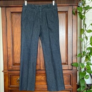 Sandro Sportswear High Rise Wide Leg Dark Rinse Creased Trousers / Jeans Size 8